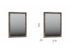  Прихожая Стокгольм Зеркало навесное Дуб гранж песочный/Железный камень