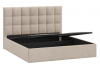 Эмбер кровать Универсальная с ПМ Тип 1 и заглушиной Микровелюр Wellmart Dark Beige