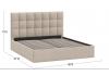 Эмбер кровать Универсальная с ПМ Тип 1 и заглушиной Микровелюр Wellmart Dark Beige
