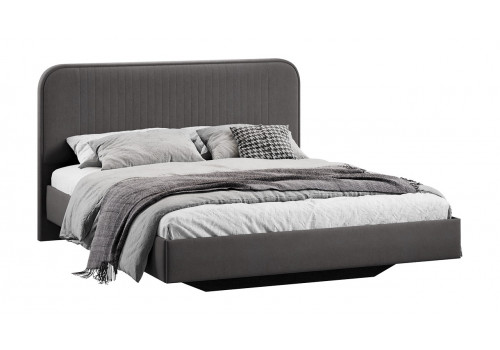 Кровать без ПМ «Тиффани» Тип 1 (без подъемного механизма) Велюр Графит