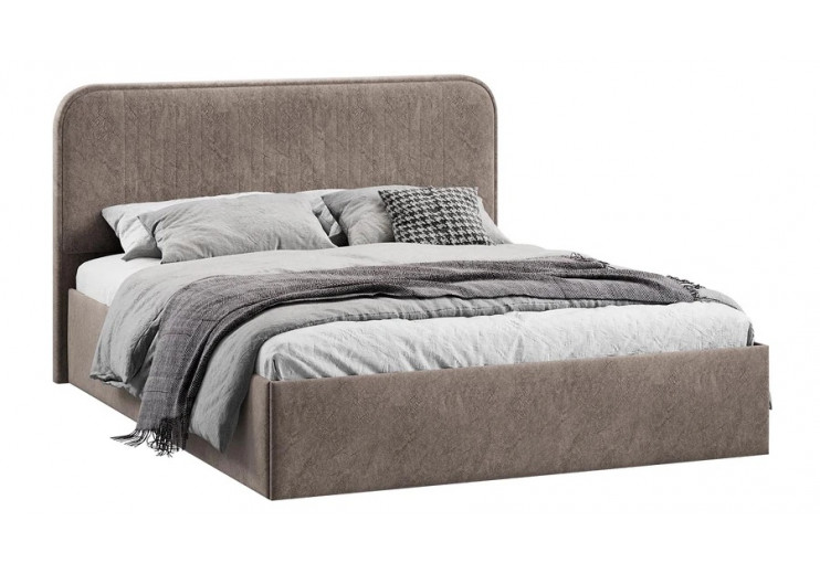 Кровать с ПМ «Тиффани» Тип 1 (с подъемным механизмом) Микровелюр Wellmart Latte