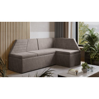  Скамья угловая «Лондон» со спальным местом Исп.2 Дуб Сонома трюфель, Микровелюр Wellmart Latte