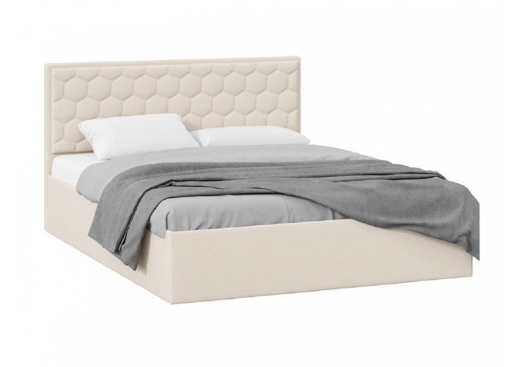 Кровать без ПМ «Порто» (без подъемного механизма) Велюр Confetti Cream