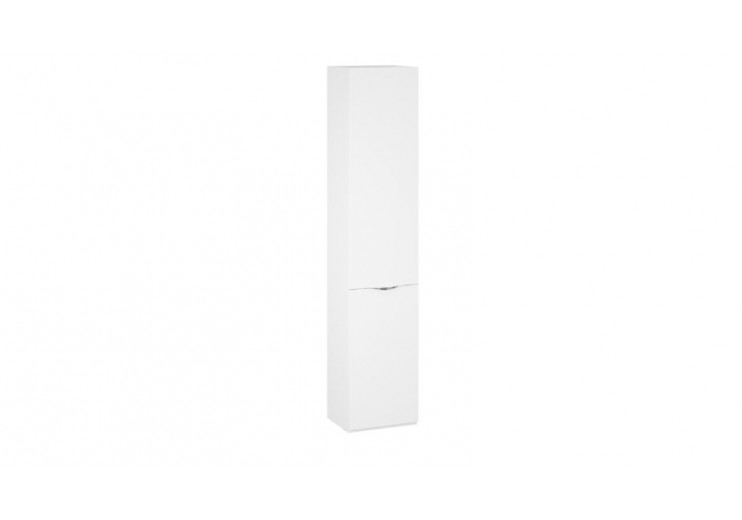 Шкаф для белья (366) с 1 дверью со стеклом «Глосс» Белый Жемчуг, Белый глянец, Стекло СМ-319.07.011