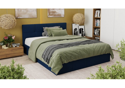 Кровать с ПМ «Лора» (с подъемным механизмом) с заглушиной Велюр Confetti Blue