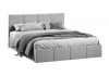 Кровать с ПМ «Лора» (с подъемным механизмом) с заглушиной Велюр Confetti Silver