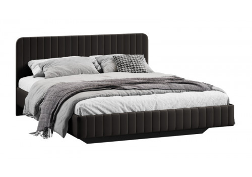 Кровать без ПМ «Шелли» Тип 1 (без подъемного механизма) Велюр Confetti Stone