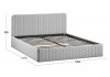 Кровать с ПМ «Шелли» Тип 1 (с подъемным механизмом) с заглушиной Велюр Confetti Silver