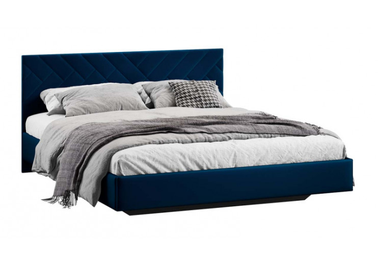 Кровать без ПМ «Кевия» Тип 1 (без подъемного механизма) Велюр Confetti Blue