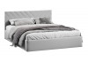 Кровать с ПМ «Кевия» Тип 1 (с подъемным механизмом) с заглушиной Велюр Confetti Silver