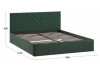 Кровать с ПМ «Кевия» Тип 1 (с подъемным механизмом) с заглушиной Велюр Confetti Deep forest