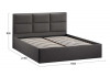 Кровать с ПМ «Стелла» Тип 1 с заглушиной Велюр Графит
