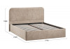 Кровать с ПМ «Тиффани» Тип 1 с заглушиной Микровелюр Wellmart Dark Beige