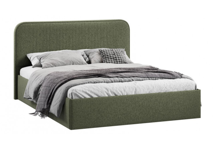 Кровать с ПМ «Тиффани» Тип 1 с заглушиной Микровелюр Jercy Deep Green