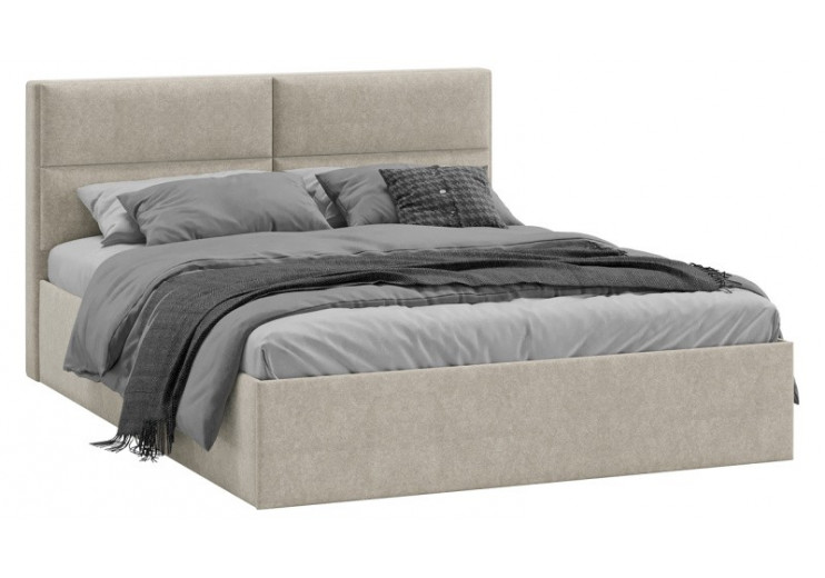 Кровать с ПМ «Глосс» Тип 1 (с подъемным механизмом) с заглушиной Микровелюр Jercy Cream