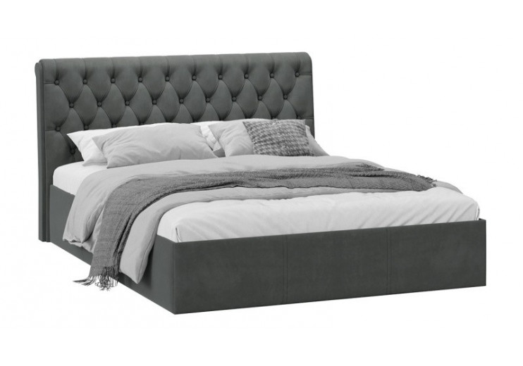 Кровать с ПМ «Скарлет» Тип 1 (с подъемным механизмом) с заглушиной Велюр Графит