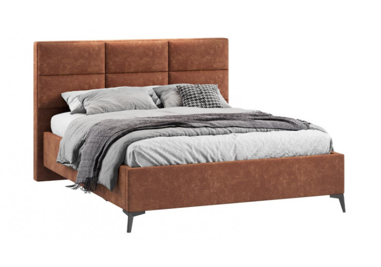 Кровать с ПМ «Делана» (с подъемным механизмом) Велюр Brut Terracot 13