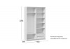 Шкаф-купе с 2 глухими дверями «Оскар Хилтон» Ручка белая, Белый снег, Белый матовый