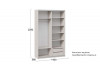 Шкаф-купе с 2 глухими дверями «Оскар Хилтон» Ручка белая, Кашемир, Кашемир сатин