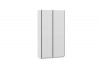 Шкаф-купе с 2 глухими дверями «Оскар Хилтон» Ручка черная, Белый снег, Белый матовый