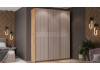Шкаф-купе с 3 глухими дверями «Оскар Хилтон» Ручка серебро, Дуб Крафт золотой, Кашемир, Кашемир сатин
