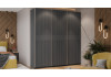 Шкаф-купе с 3 глухими дверями «Оскар Хилтон» Ручка серебро, Серый графит, Графит матовый