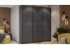 Шкаф-купе с 3 глухими дверями «Оскар Хилтон» Ручка черная, Серый графит, Графит матовый