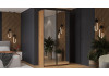 Шкаф-купе с 2 зеркальными дверями «Оскар» Ручка черная, Дуб Крафт золотой
