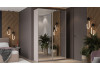 Шкаф-купе с 2 зеркальными дверями «Оскар» Ручка серебро, Кашемир
