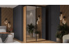Шкаф-купе с 2 зеркальными дверями «Оскар» Ручка черная, Дуб Крафт золотой