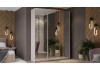 Шкаф-купе с 3 зеркальными дверями «Оскар» Ручка серебро, Кашемир