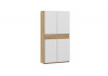 Шкаф-купе с 2 глухими дверями «Оскар Скания» Ручка серебро, Дуб Крафт золотой, Белый снег, Дуб тортугга