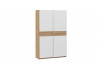 Шкаф-купе с 2 глухими дверями «Оскар Скания» Ручка серебро, Дуб Крафт золотой, Белый снег, Дуб тортугга