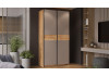 Шкаф-купе с 2 глухими дверями «Оскар Скания» Ручка черная, Дуб Крафт золотой, Кашемир, Дуб тортугга