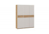 Шкаф-купе с 3 глухими дверями «Оскар Скания» Ручка белая, Дуб Крафт золотой, Кашемир, Дуб тортугга