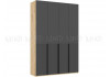Шкаф 4-х створчатый (1600) Марвэл (дуб крафт/браш графит)