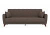 Эдвин М / Диван - кровать 3-х местный (2 думки) (велюр Ocean 007 коричневый)