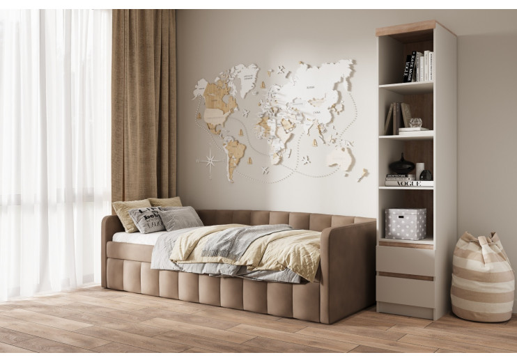  Кровать Молли 900х2000 Молочный шоколад